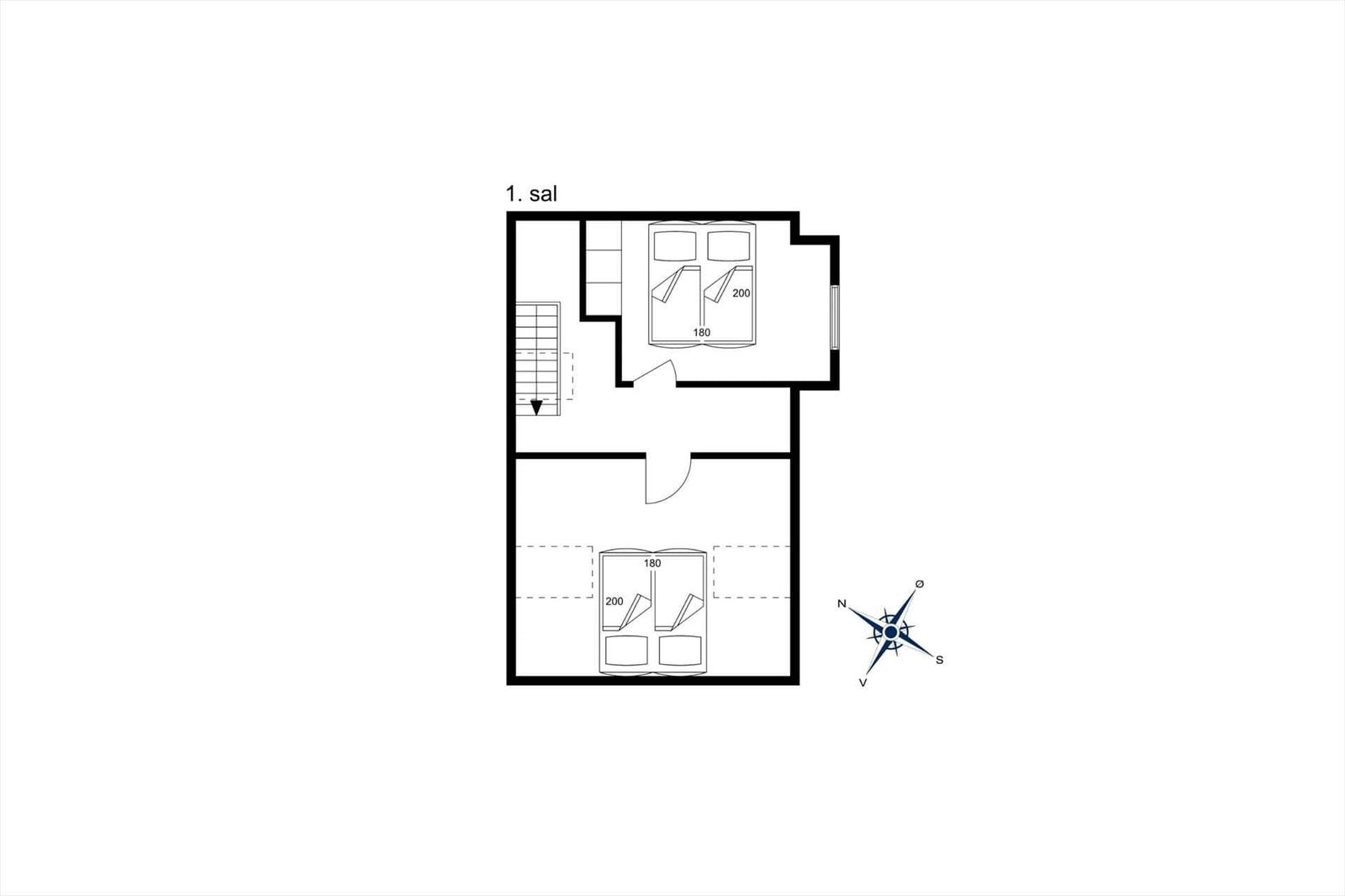 Ground floor with bedroom and bathroom. Upper floor with bedroom and bathroom.