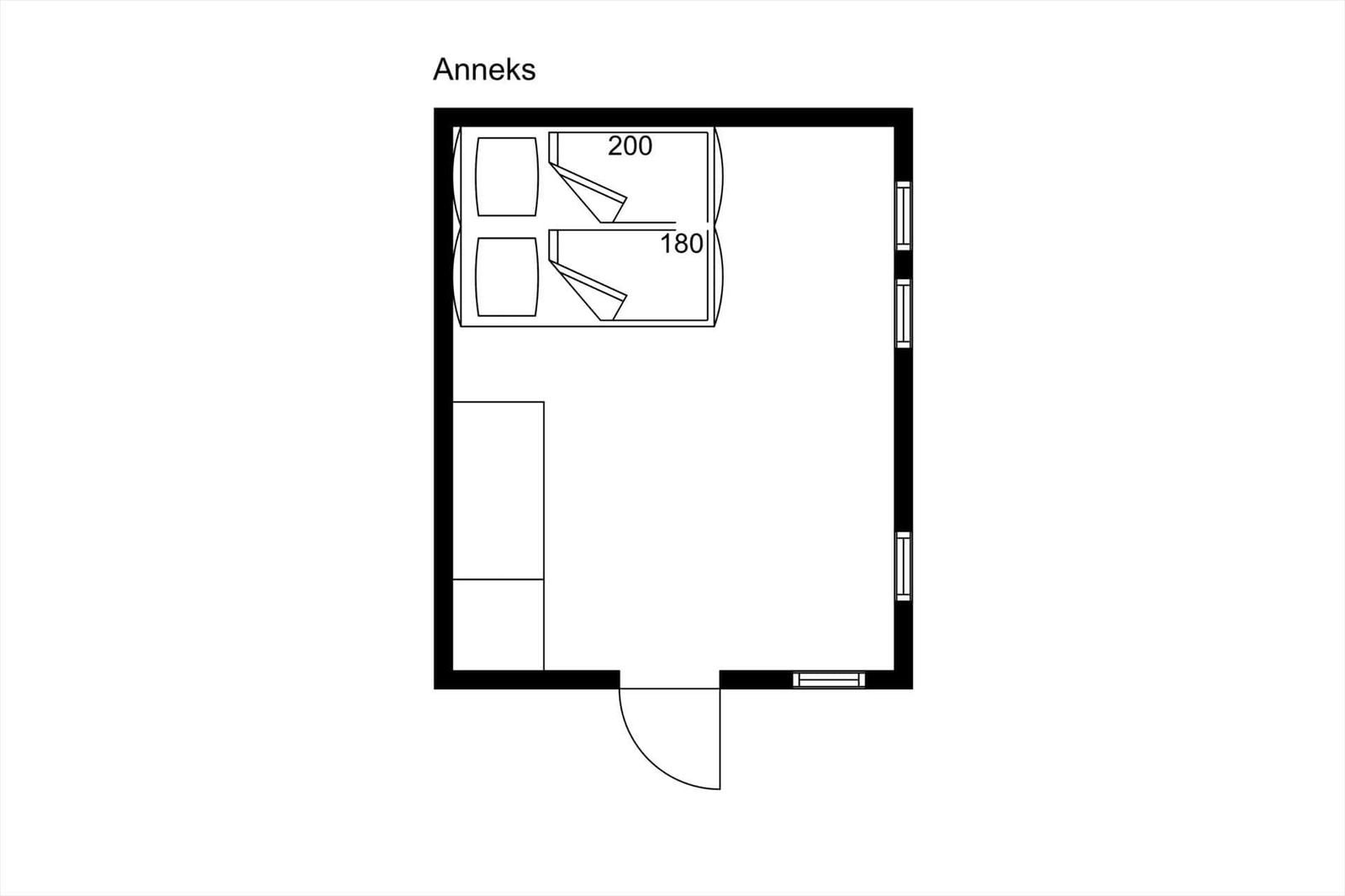 Anneks mit Schlafbereich und Treppe zur Unterkunft