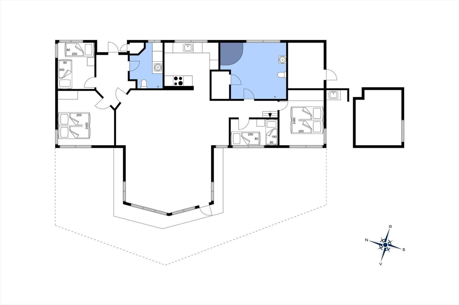 Fluchtpläne zeigen Wohnräume, Schlafzimmer und Küche mit Maßangaben.