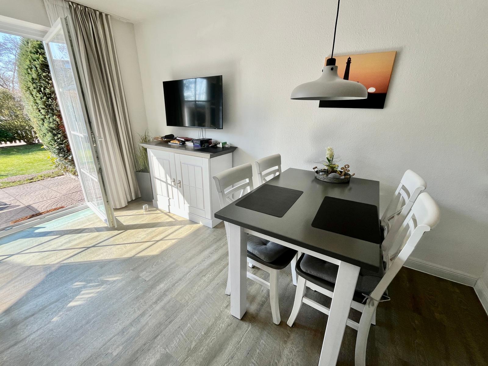 Der Essplatz für vier Personen