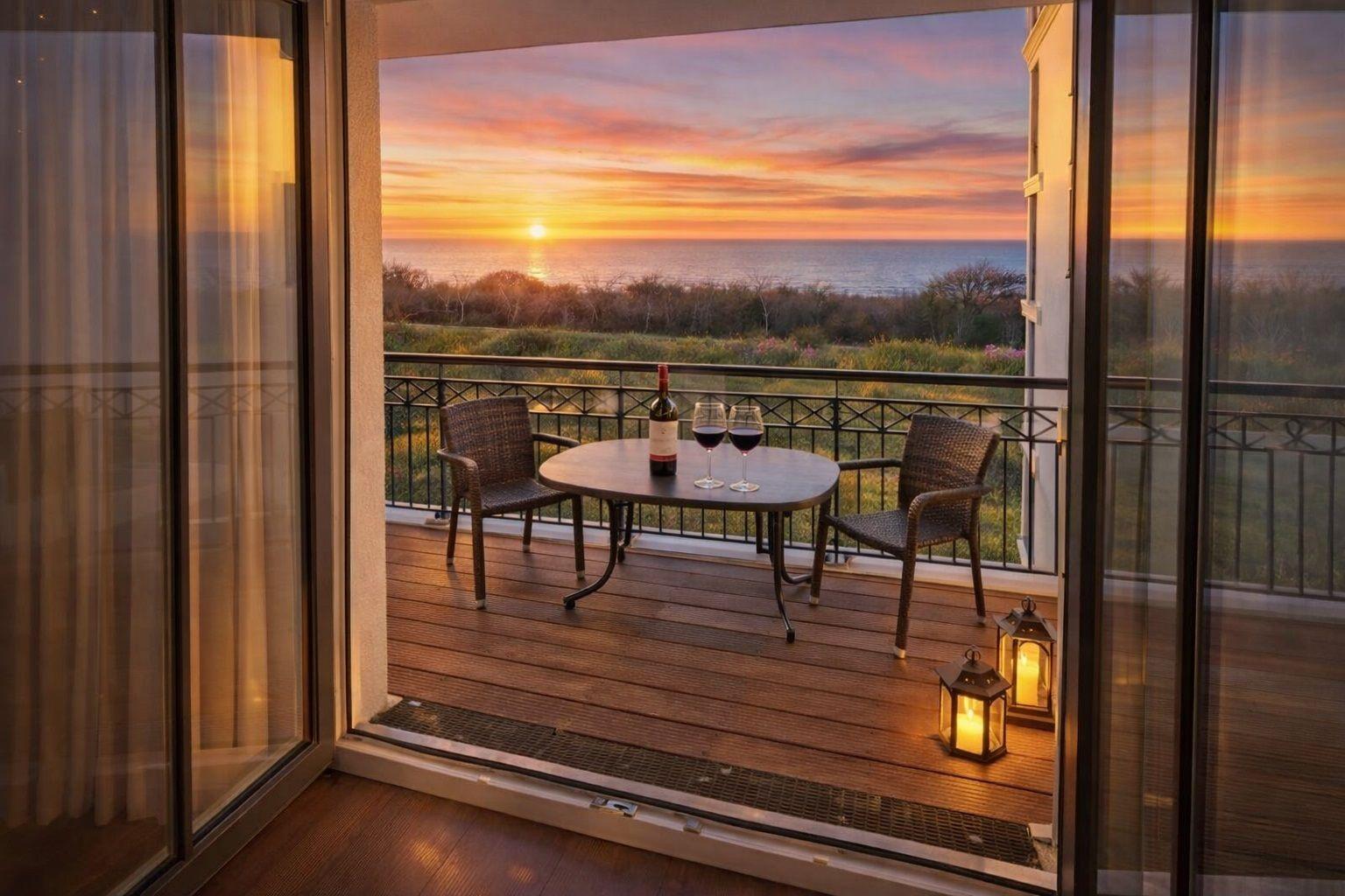 Helle Eingangshalle mit Holzboden und Sitzbank. Dekorative Holzobjekte und Spiegel sind sichtbar.