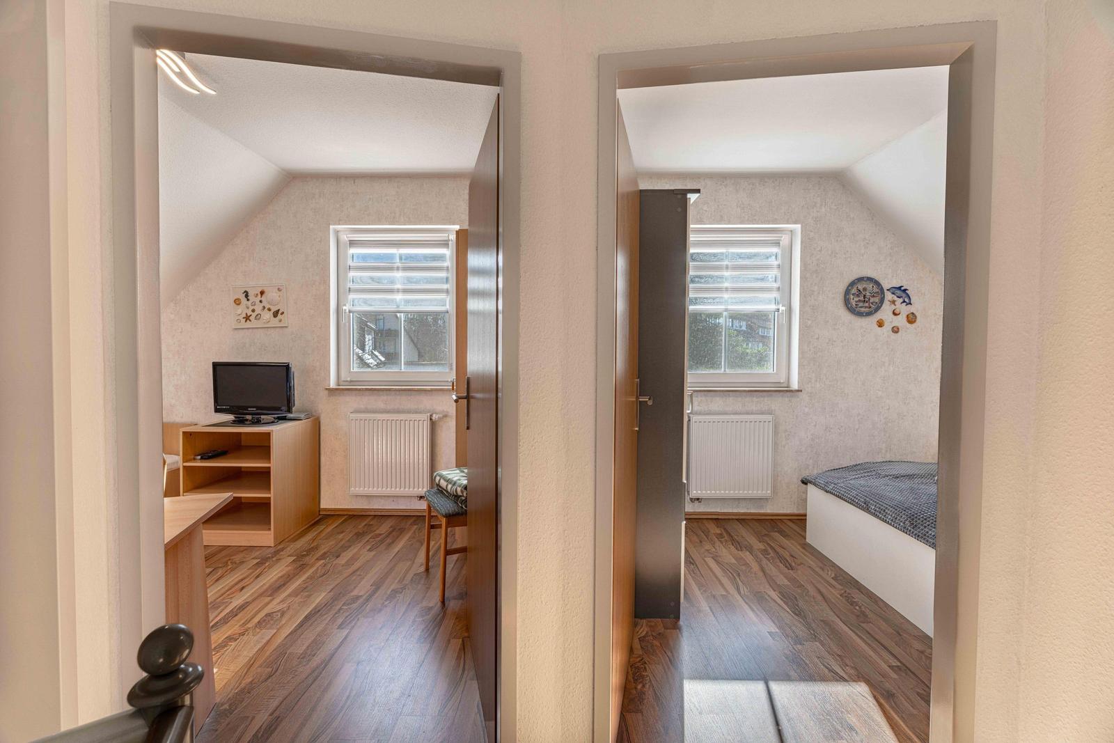 Blick in die Schlafzimmer