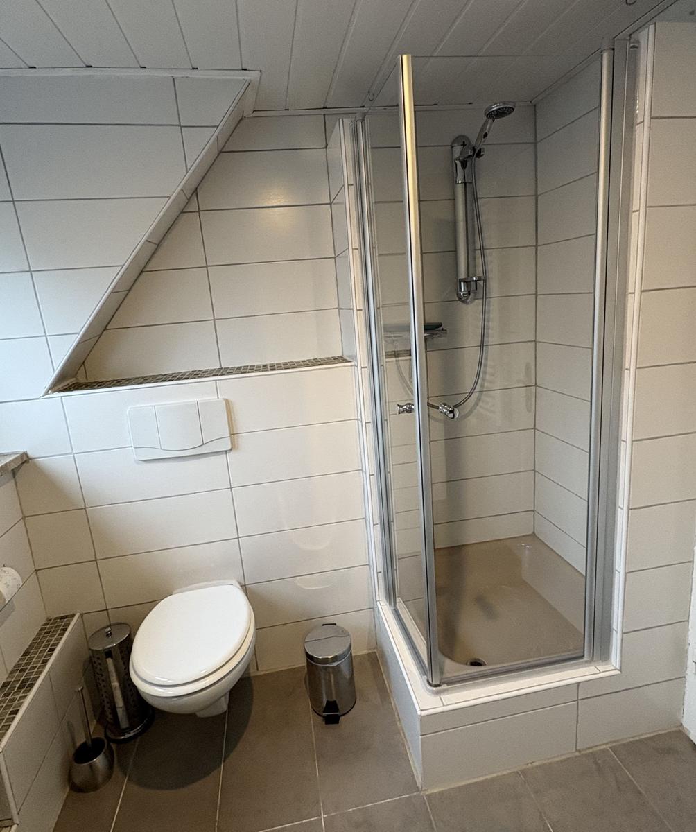 WC und Duschkabine...