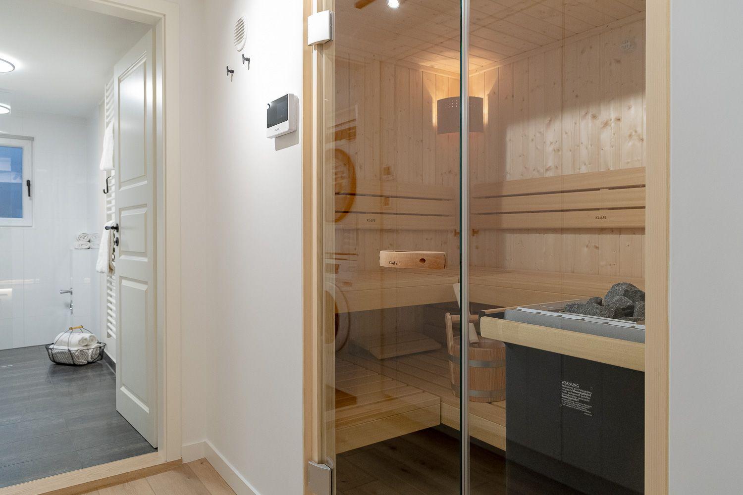 Private eigene Sauna in der Wohnung.