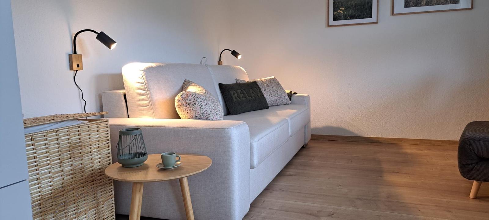 Wohn-/Schlafraum mit hochwertiger Schlafcouch