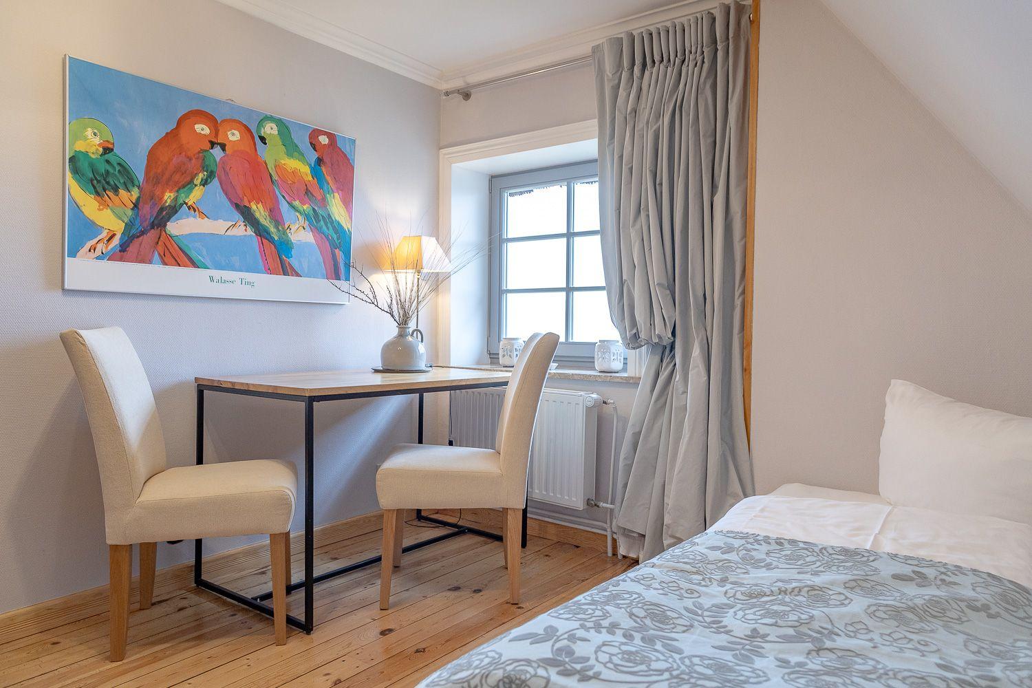 Einzelschlafzimmer mit Blick auf die Wanderdüne von List