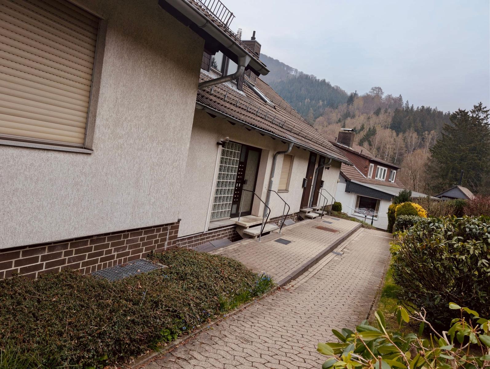 Eingang auf der Rückseite des Hauses
