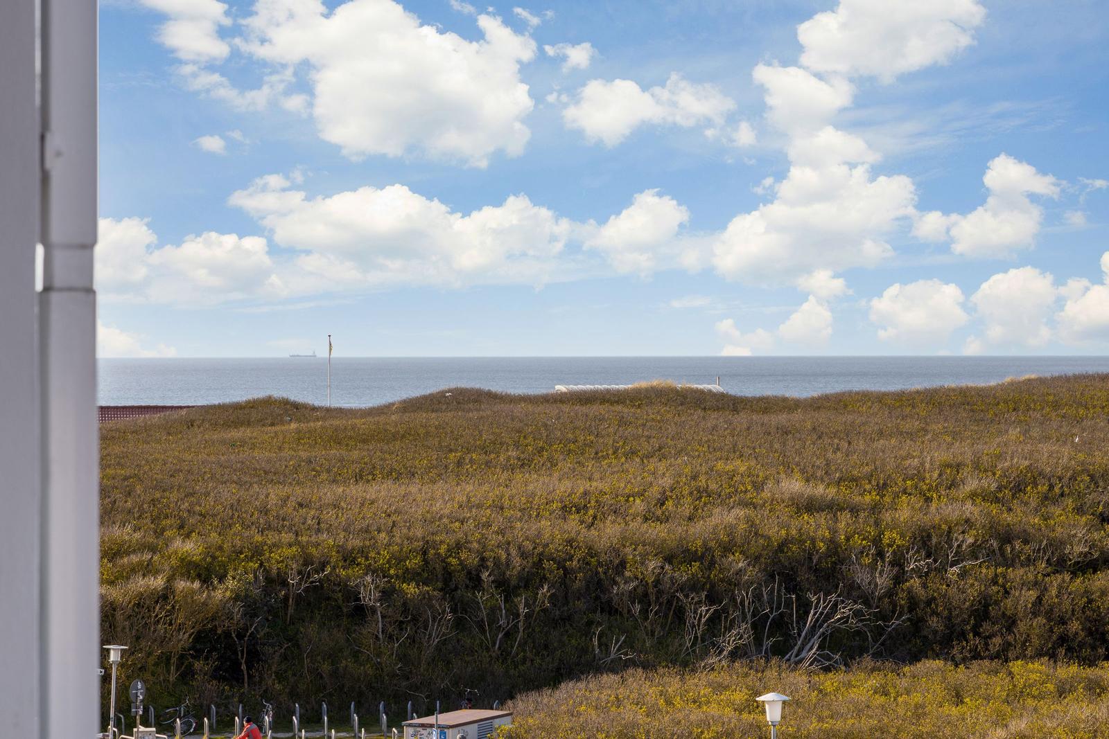 Meer und Dünenblick von der Terrasse aus