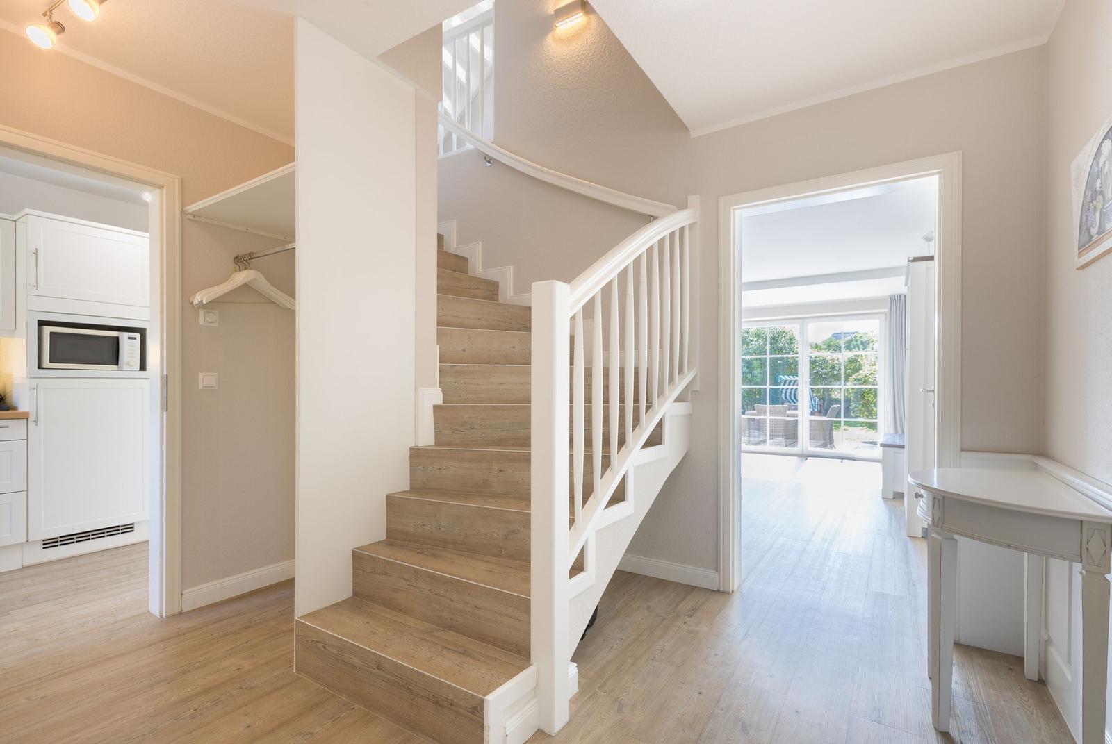 House with staircase, kitchen, and terrace