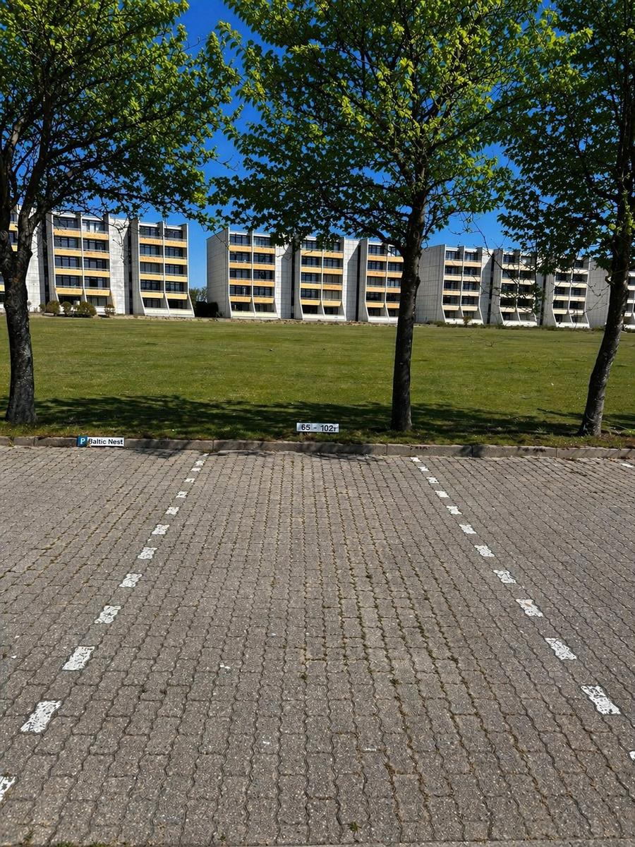 Eigener Parkplatz der Ferienwohnung Meerzeitliebe