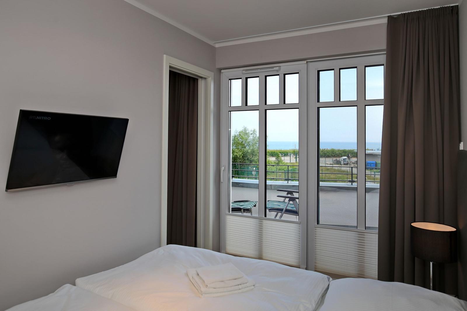 Schlafzimmer mit Meerblick