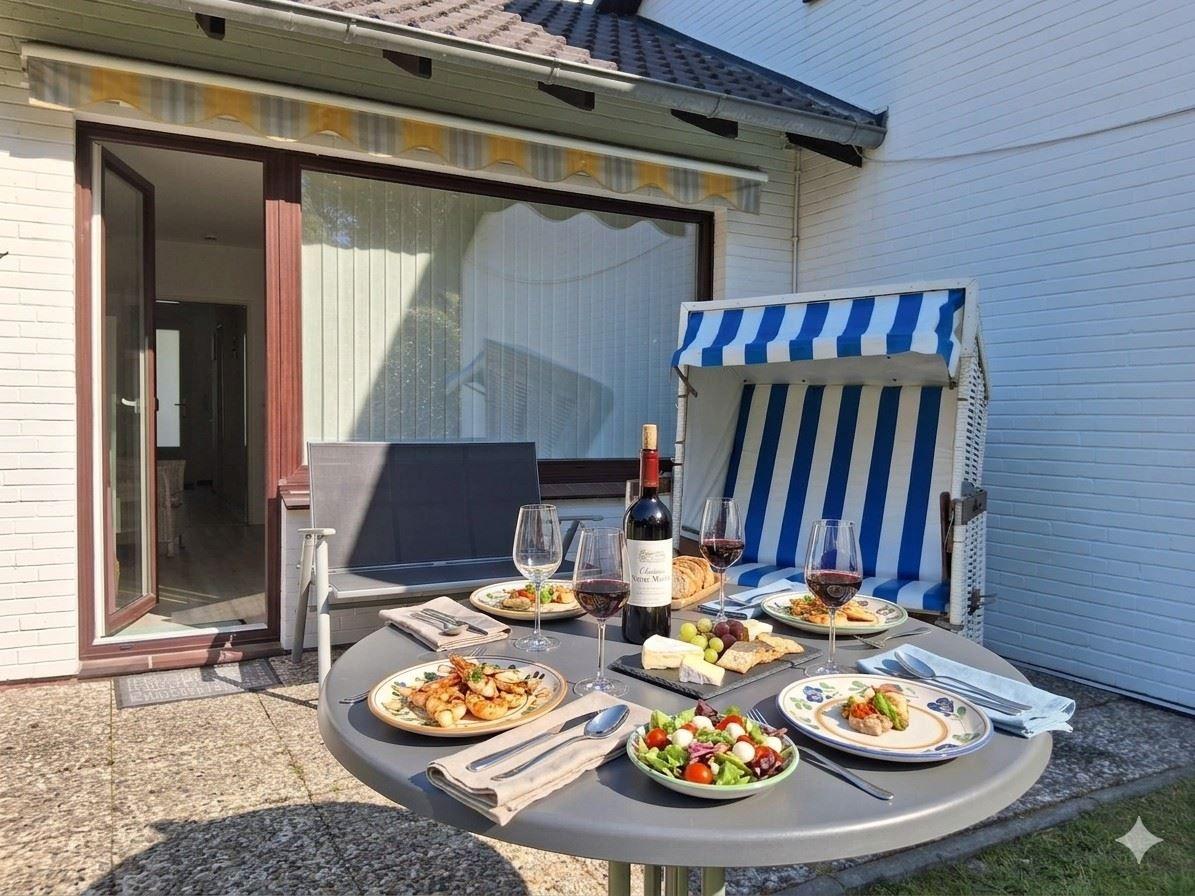 Terrasse mit Strandkorb...
