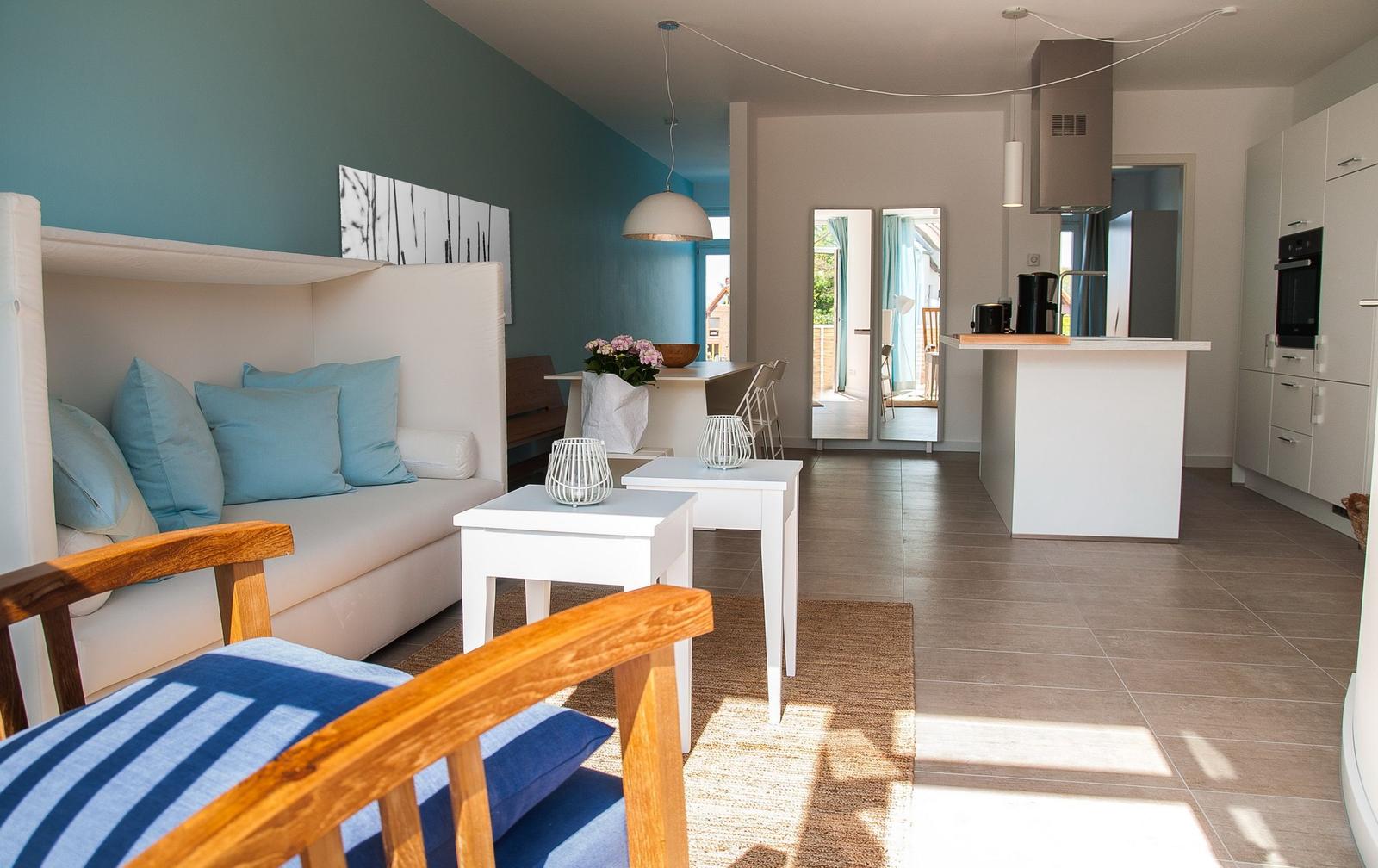 Wohnzimmer im Lotsenstieg 2, Kajüte 5, Karlshagen auf Usedom