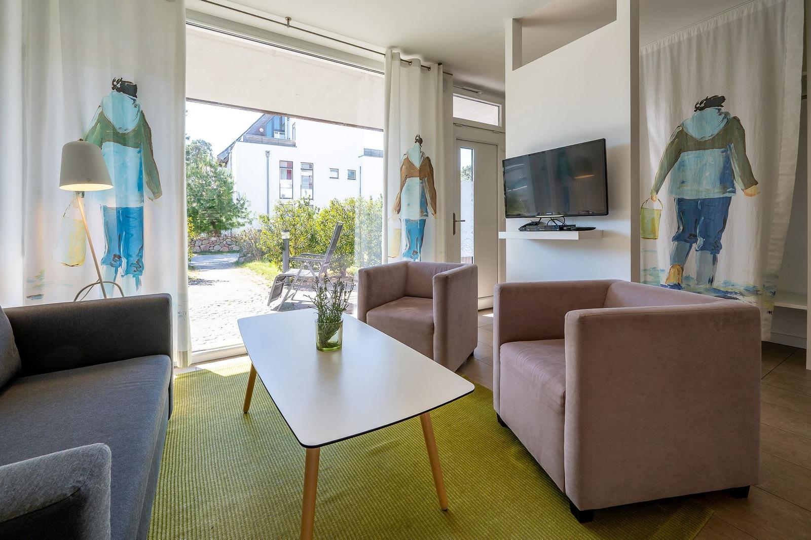 Wohnzimmer im Haus Lotsenstieg 2, Kajüte 1 in Karlshagen auf Usedom