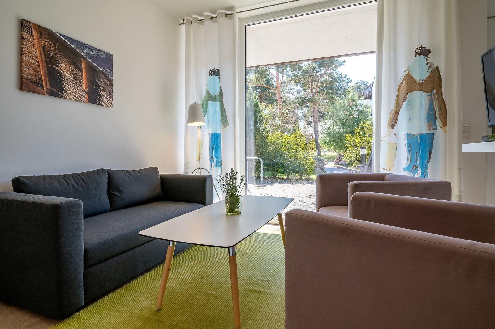 Wohnzimmer im Lotsenstieg 2, Kajüte 1, Karlshagen auf Usedom