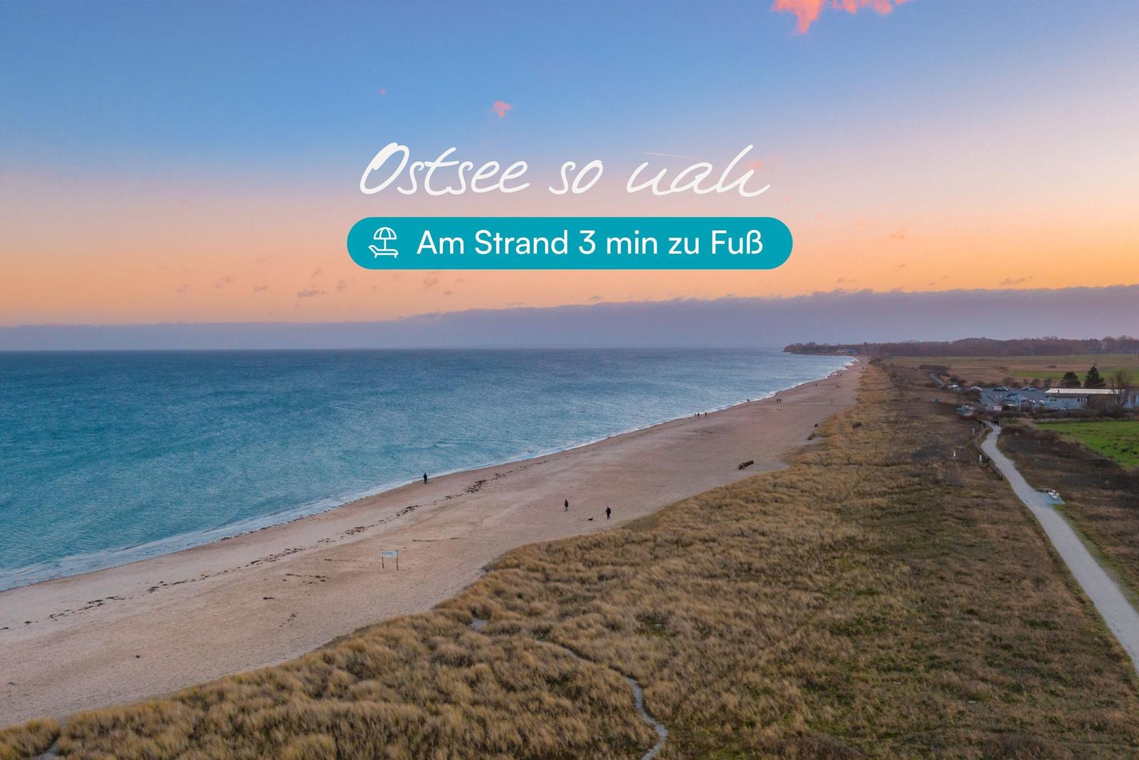 Strandpromenade mit Blick auf Ostsee. 3 Minuten Fußweg zum Strand.