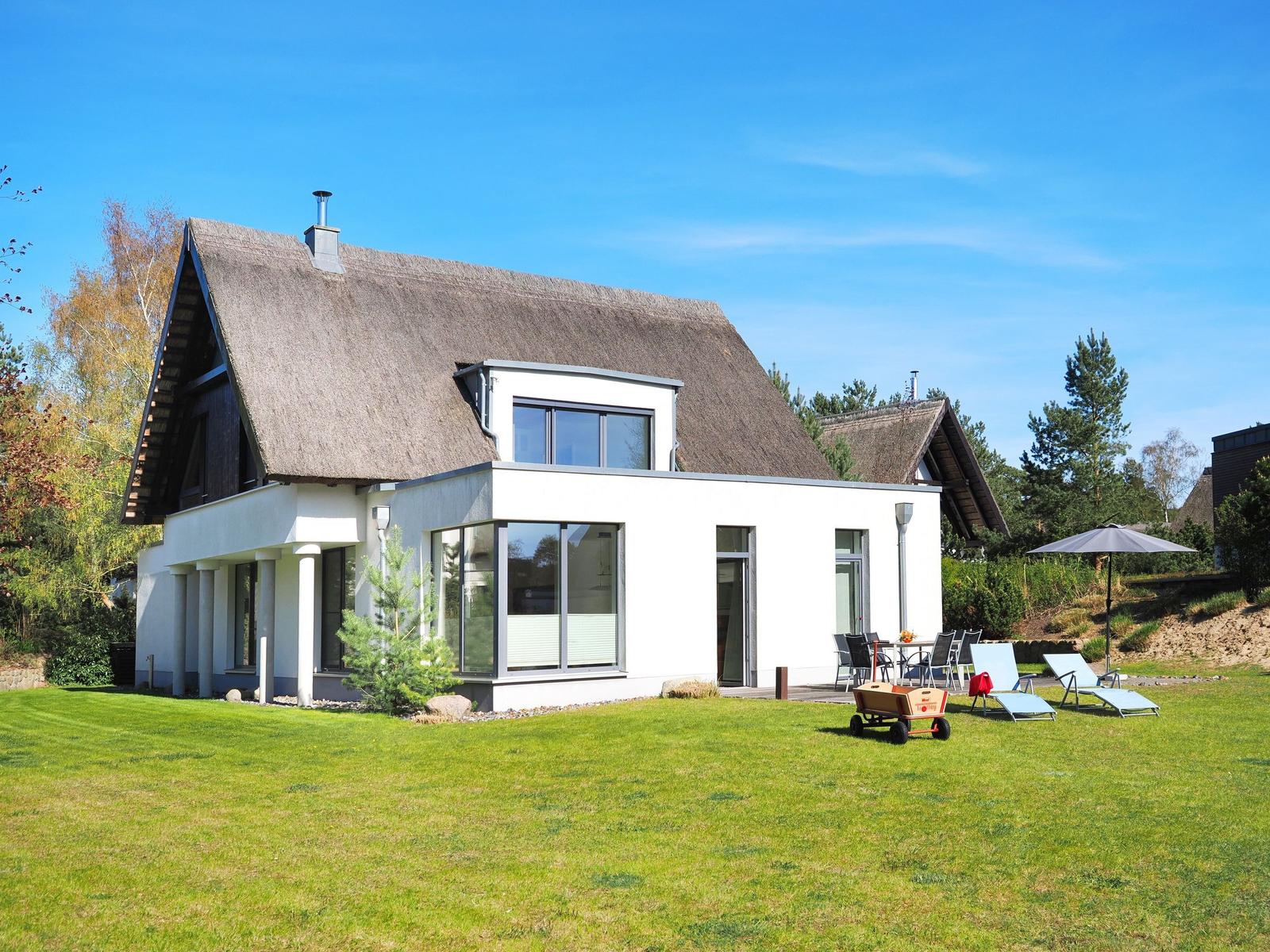Terrasse mit Garten vom Kapitänsweg 17, usolka17, Karlshagen auf Usedom
