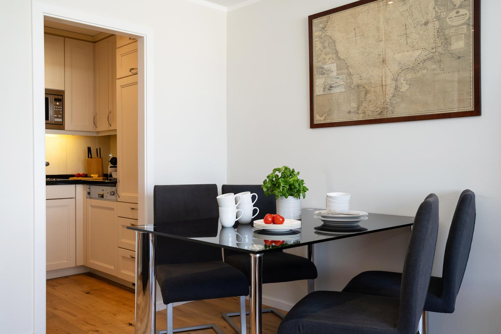Essbereich im Wohnzimmer