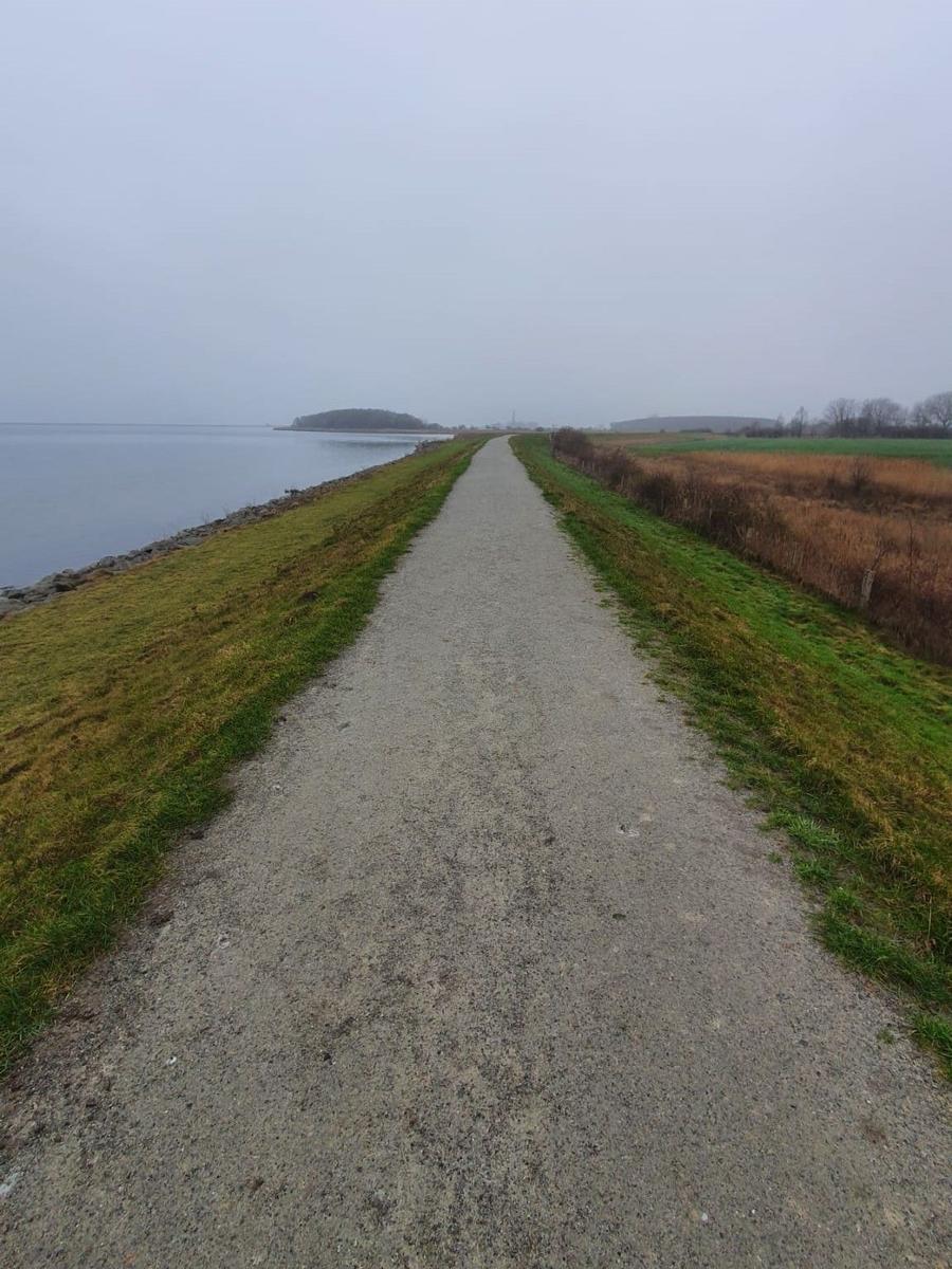 Seenebel zwischen Orther Bucht und Flügger Leuchtturm - 4 km enfernt