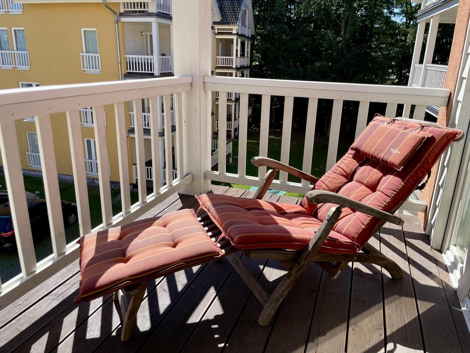 Balkon mit Liege