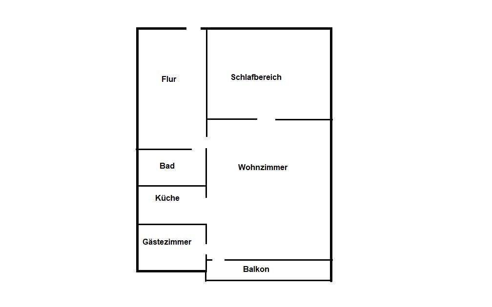 Grundriss unserer Wohnung