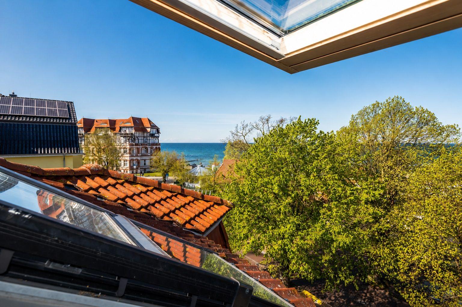 Blick von Schlafzimmer