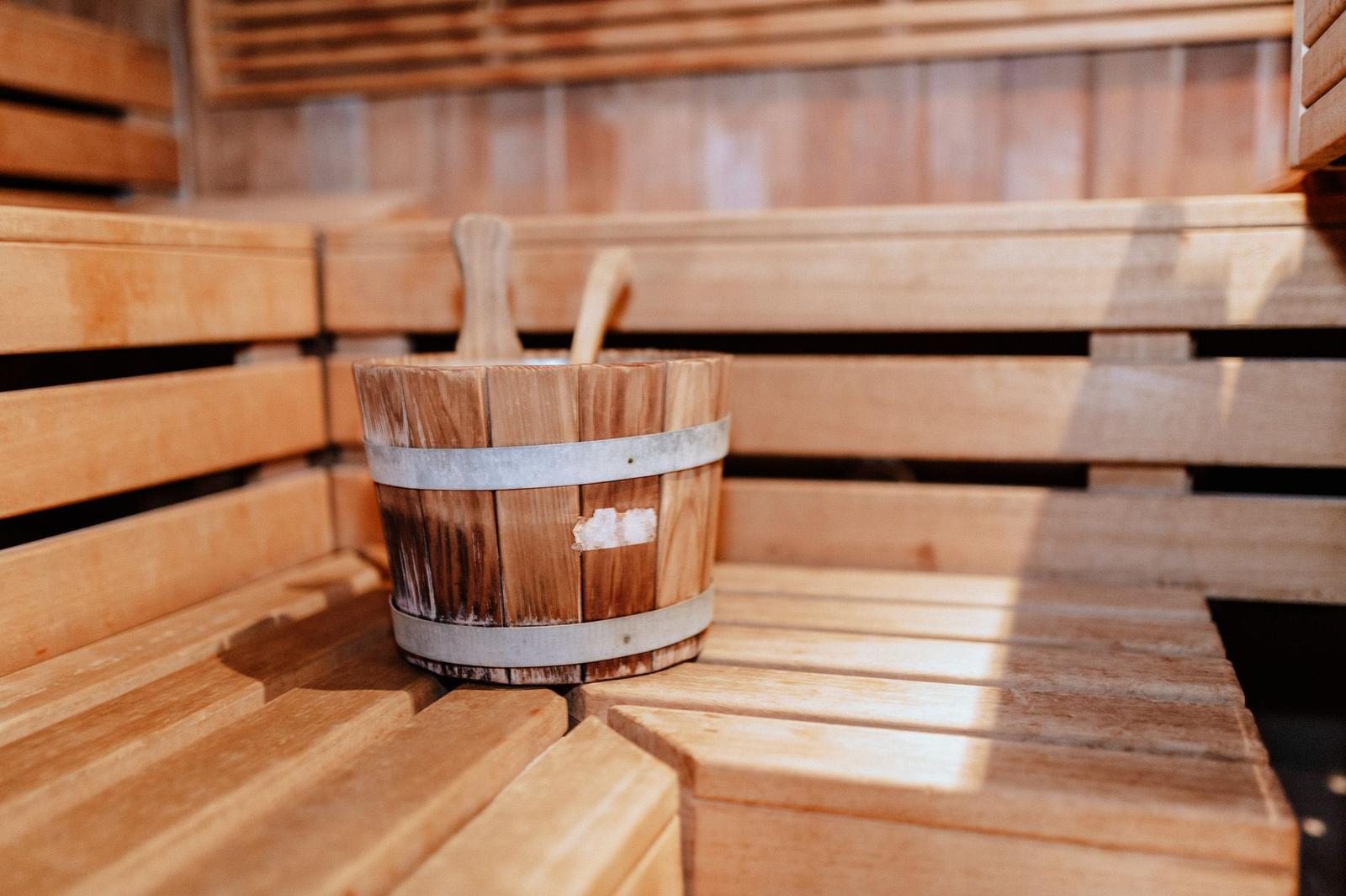 Aufgusseimer in der Sauna