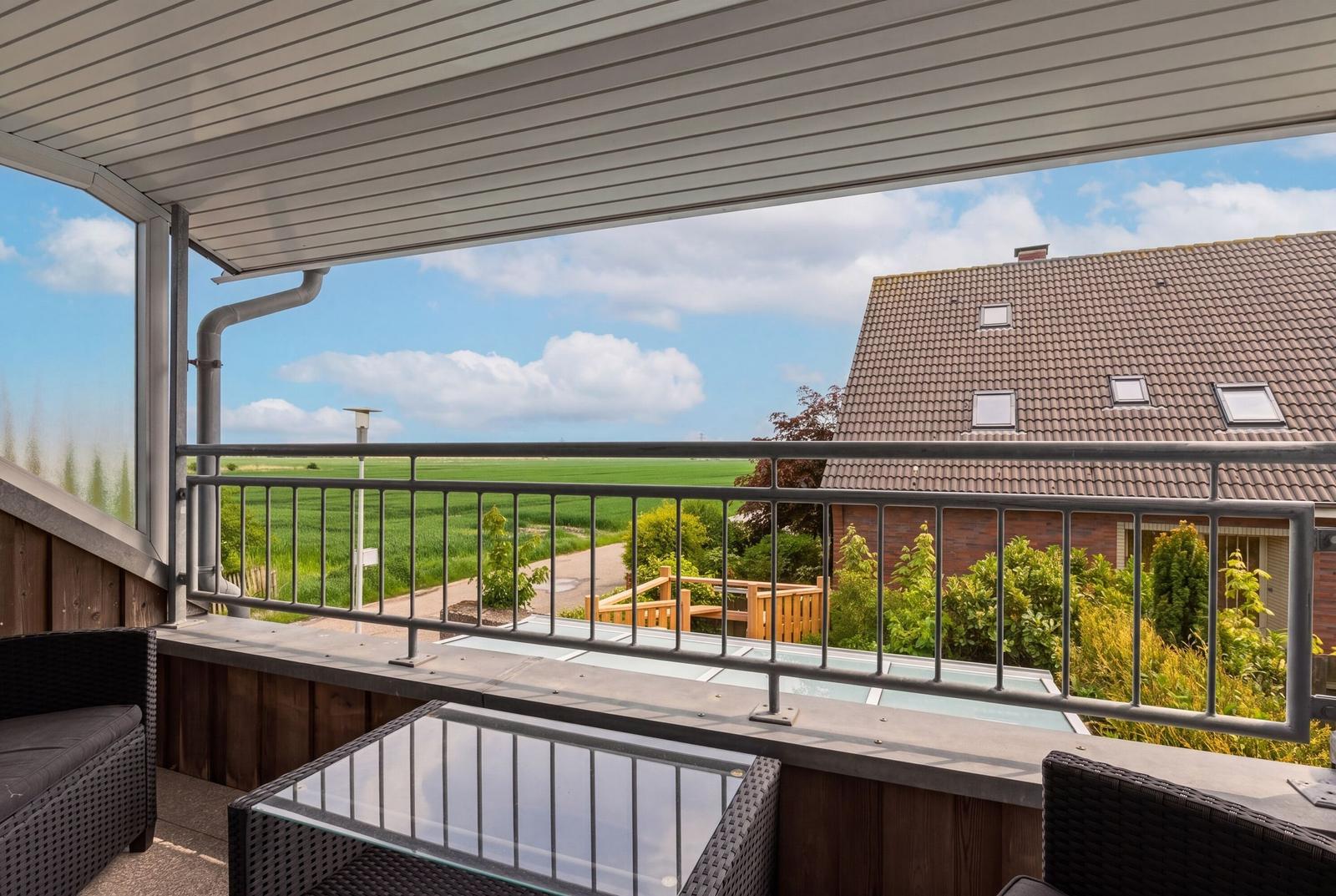 Blick vom Balkon
