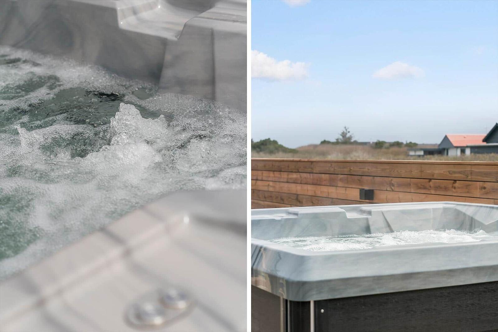 High-quality hot tub with view of the landscape