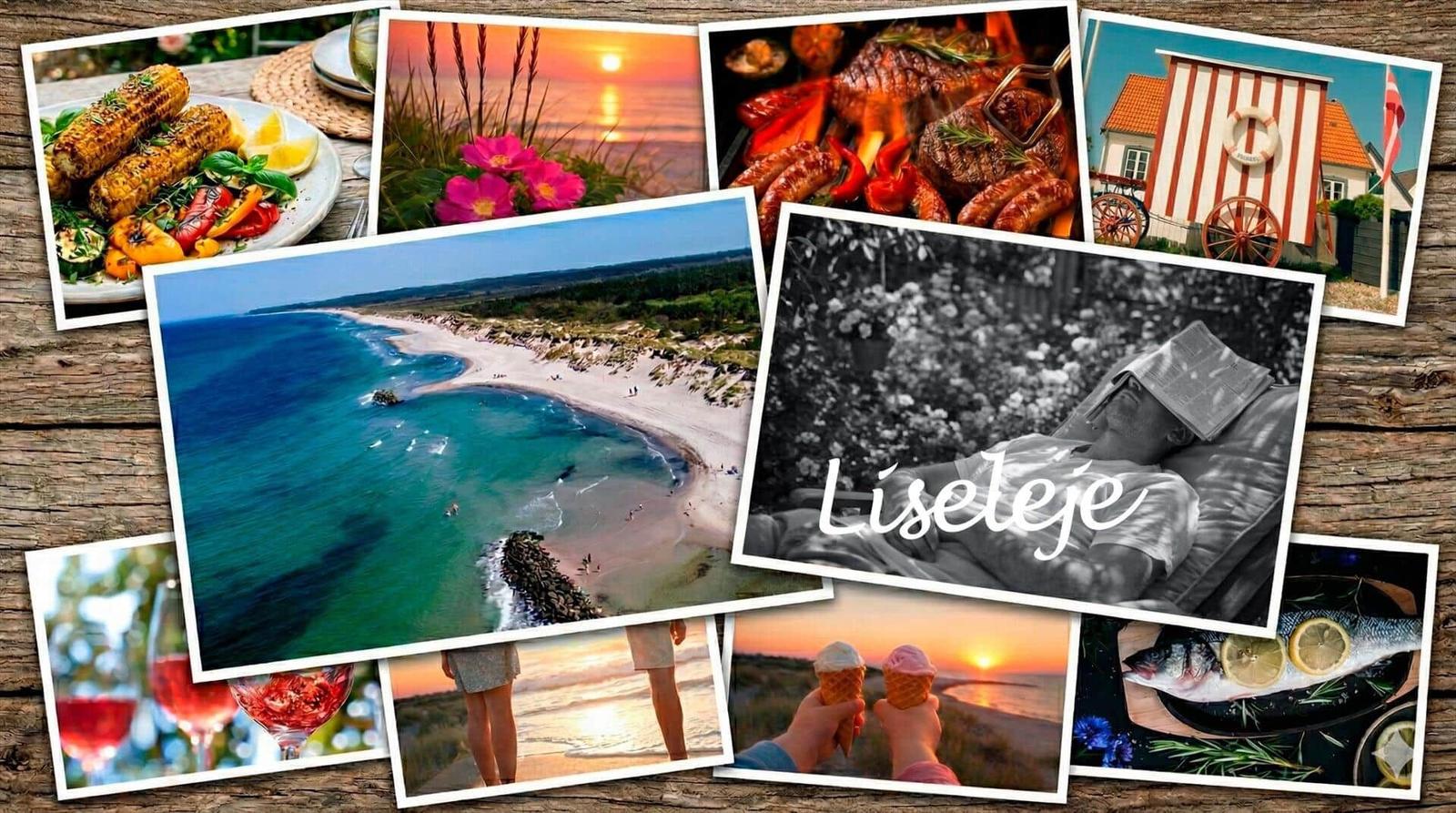 Strand, Sonnenuntergänge, Grillgut und ein typisches Strandhaus in Liseleje.
