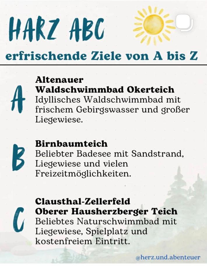 Wo das kühle Nass lockt — Badestellen im Harz