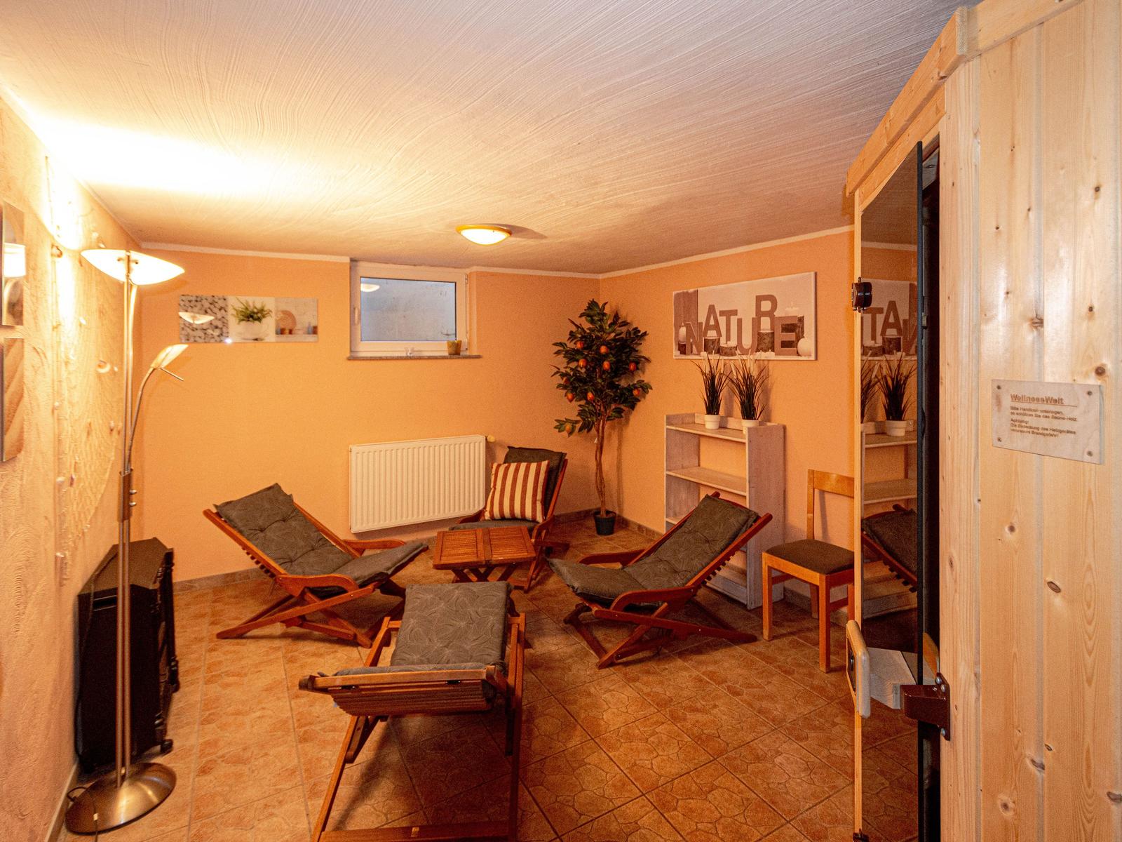 Ruhebereich in der Sauna