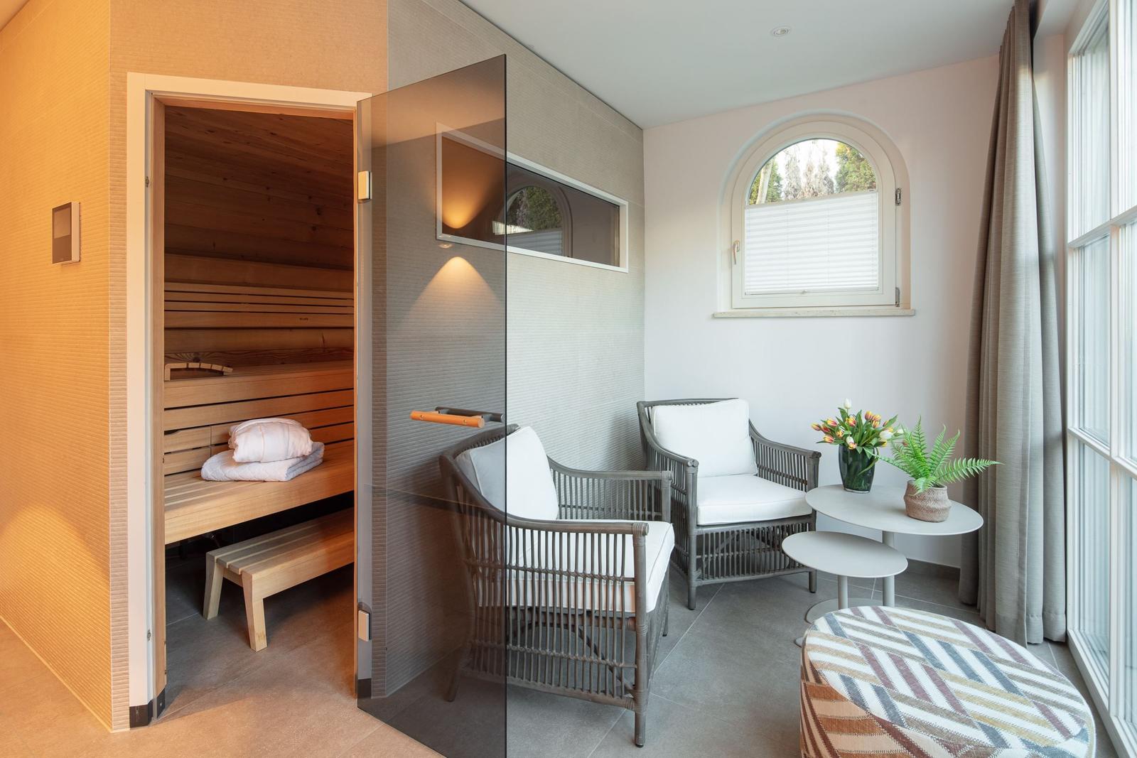 Sauna und Wellness-Bereich...