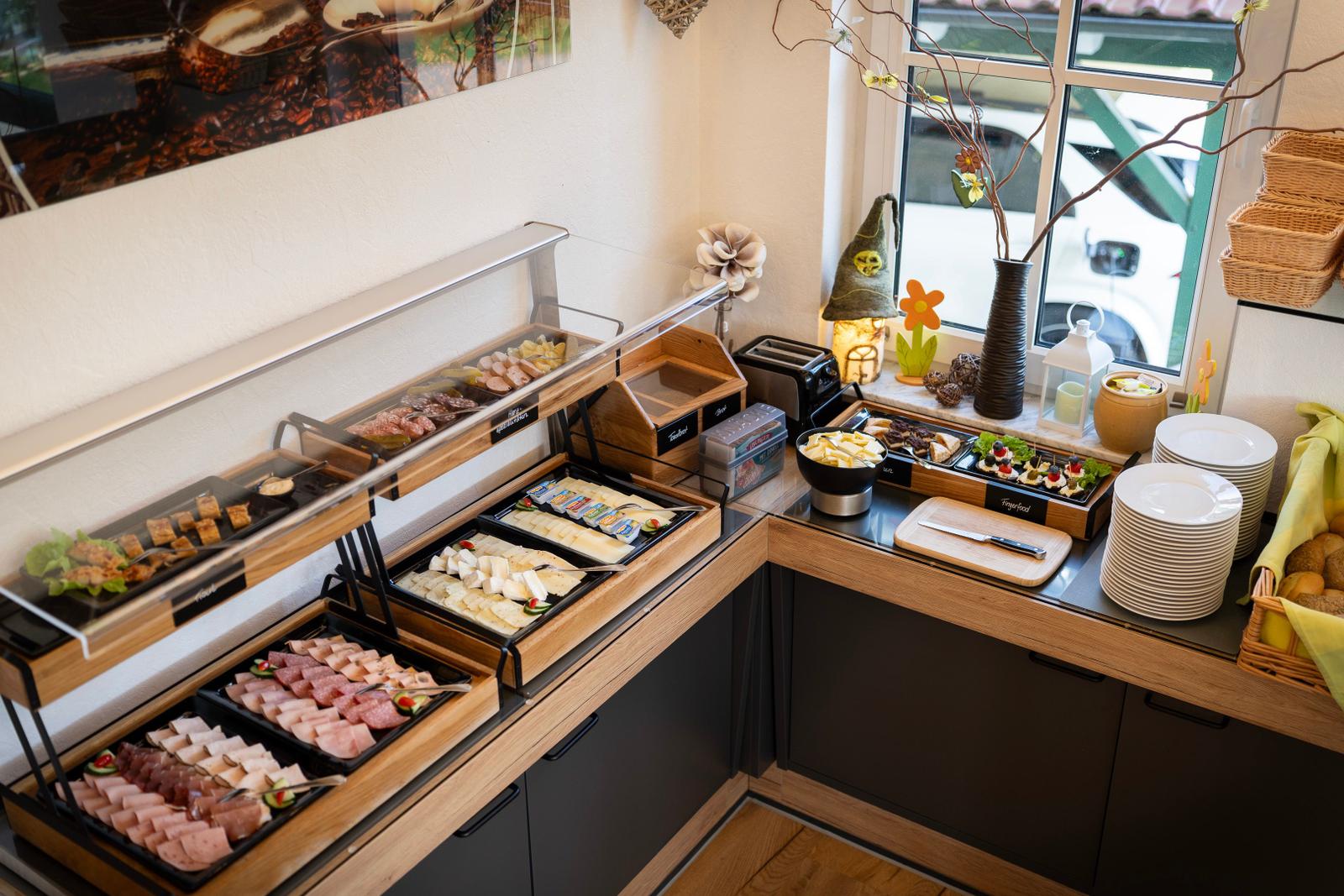 … Teilansicht des Frühstücks Buffet...