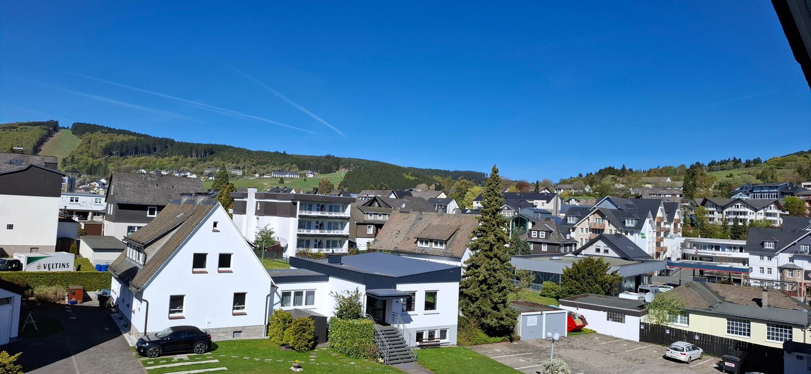 Blick aus dem Schlafzimmer auf den Ritzhagen
