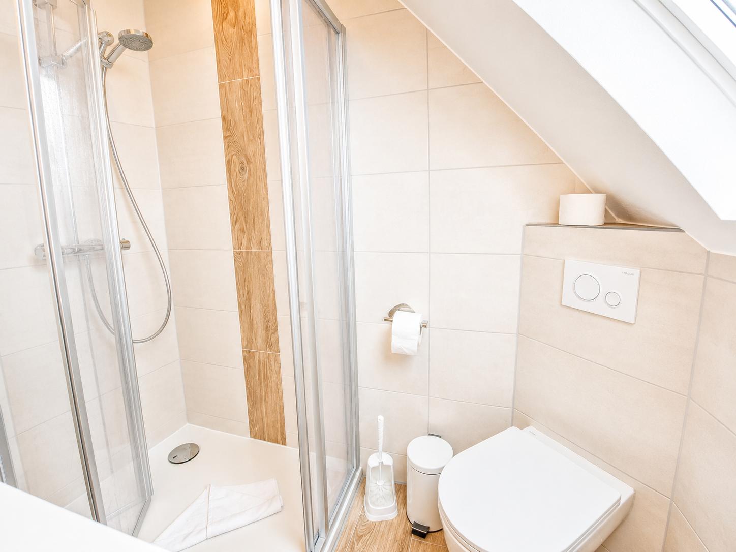 BAdezimmer mit Dusche und Toilette...