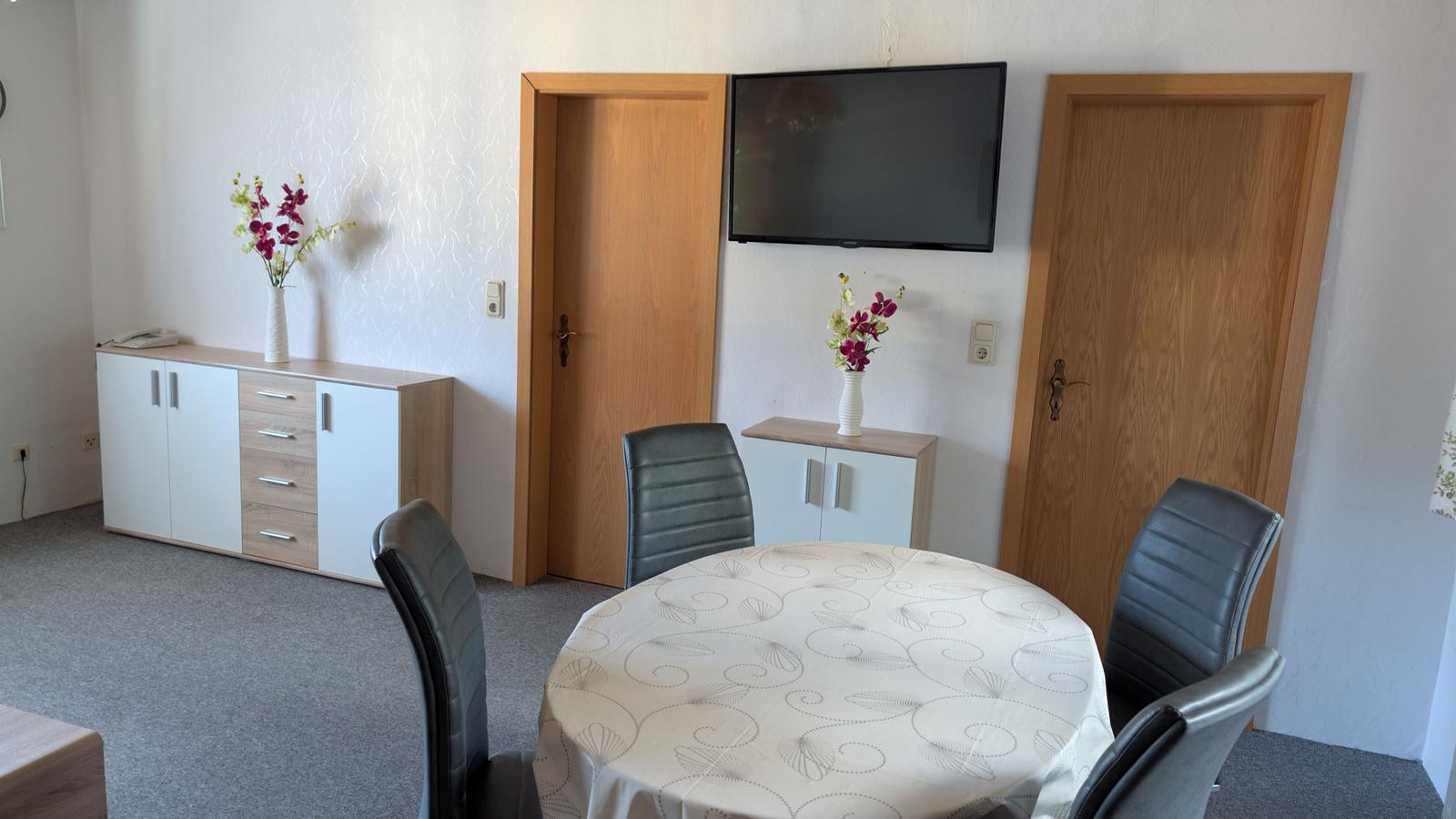 Essbereich im Wohnzimmer
