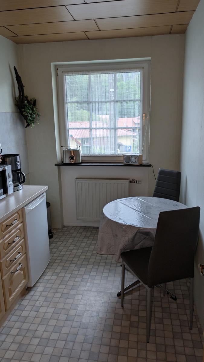 Küche mit kleiner Sitzecke