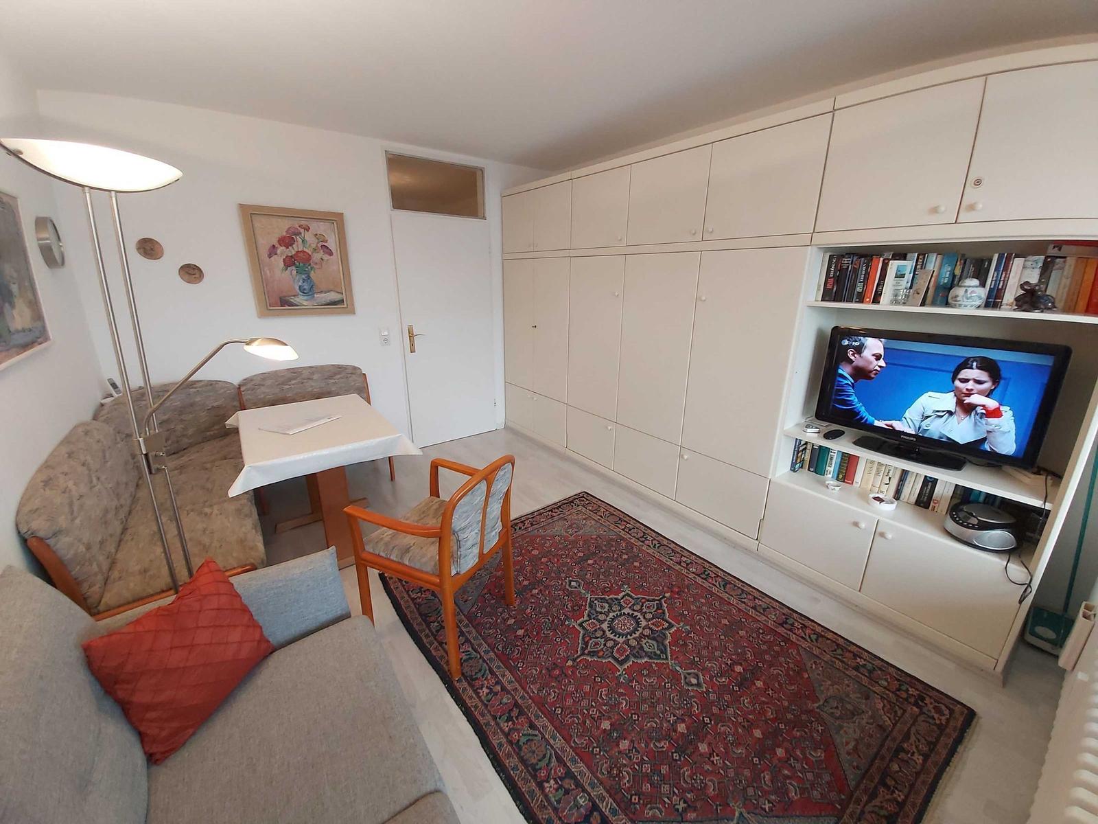 Cozy Living Room with Sofa and Television
