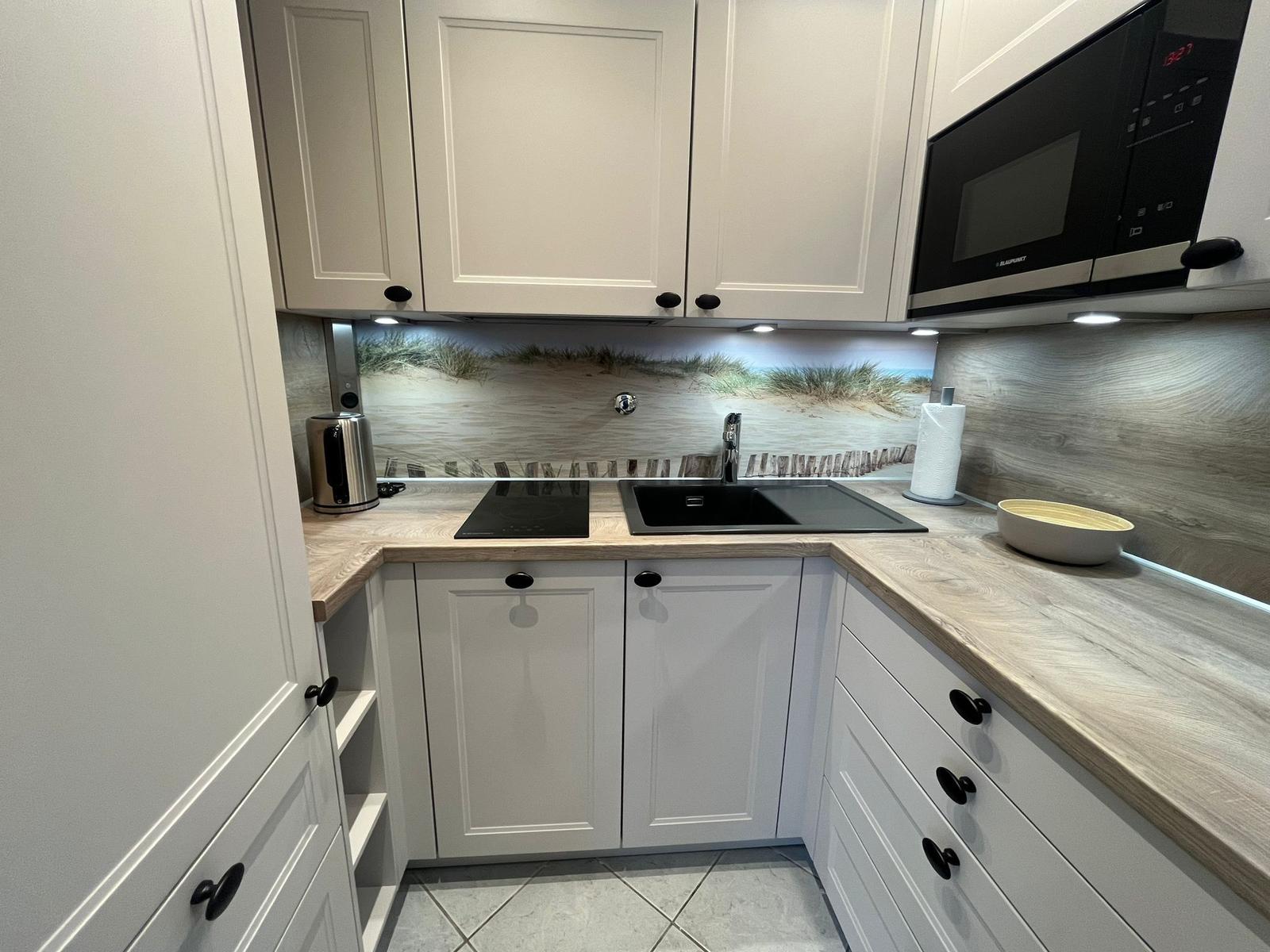 Modern Kitchen with Wooden Countertop
