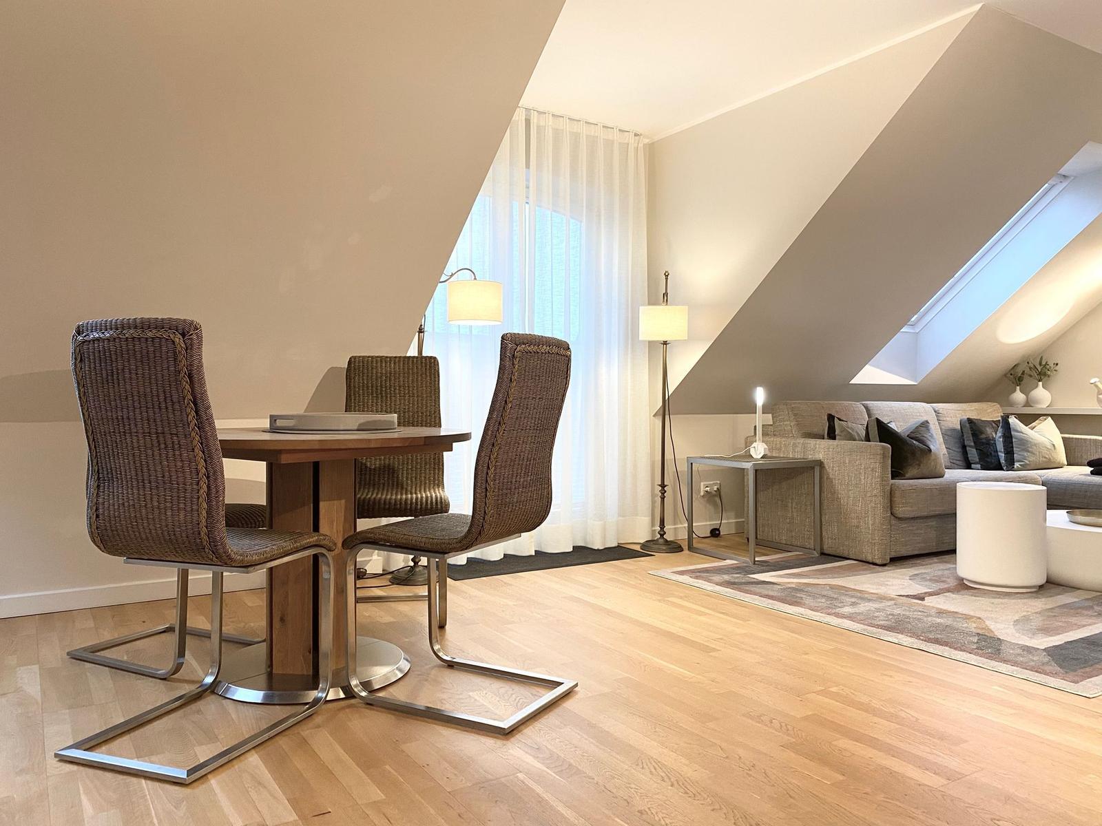 Essecke im Wohnzimmer