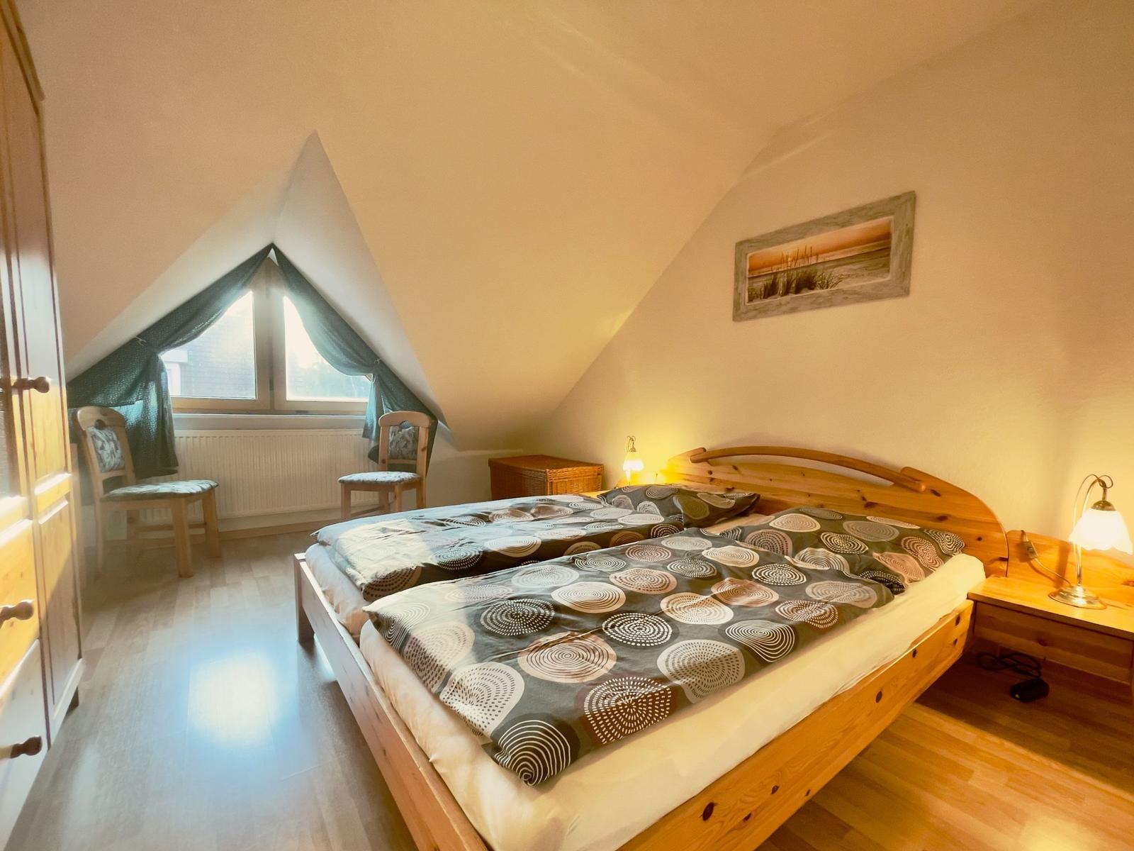 Blick ins Schlafzimmer