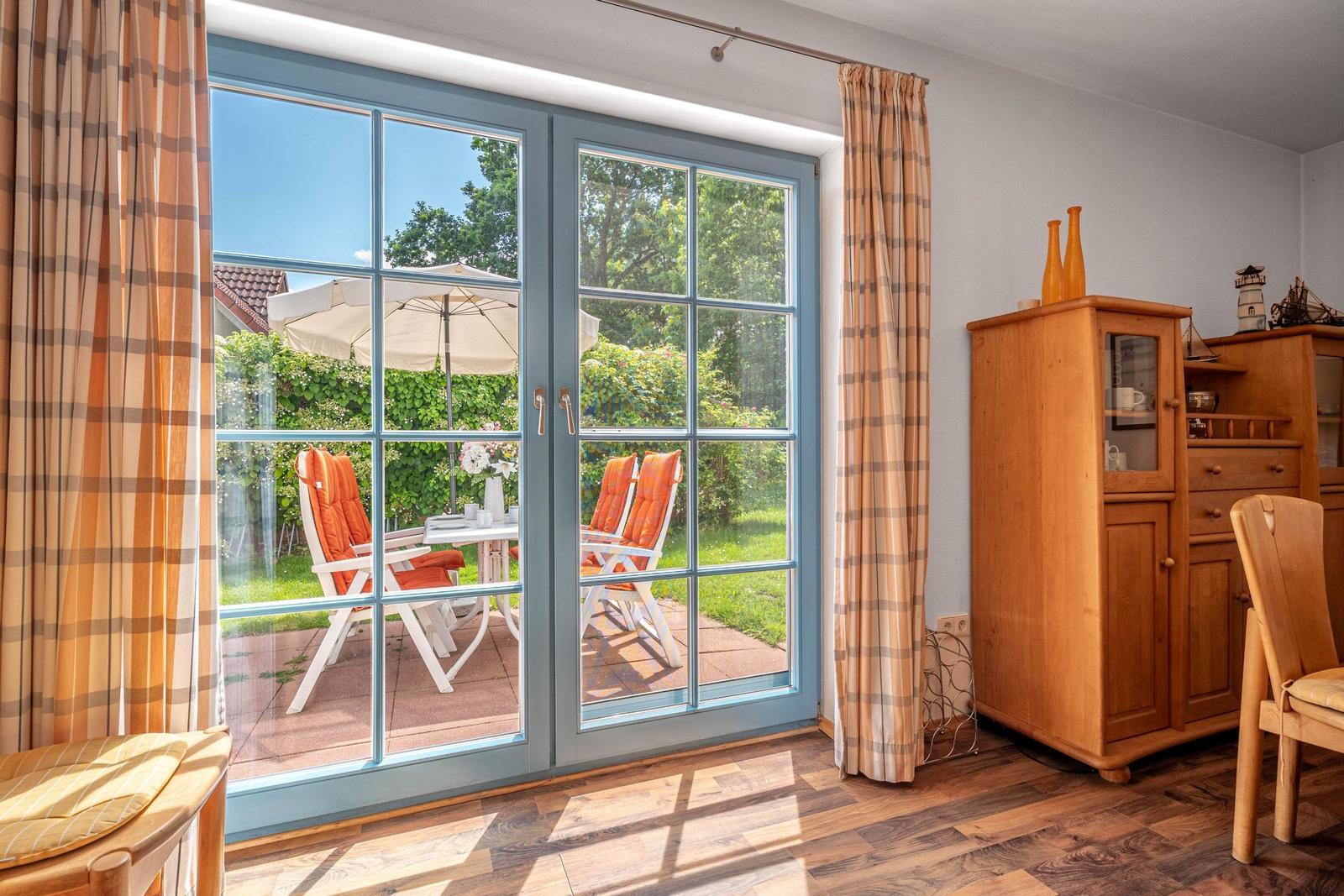 Blick auf die kleine Terrasse