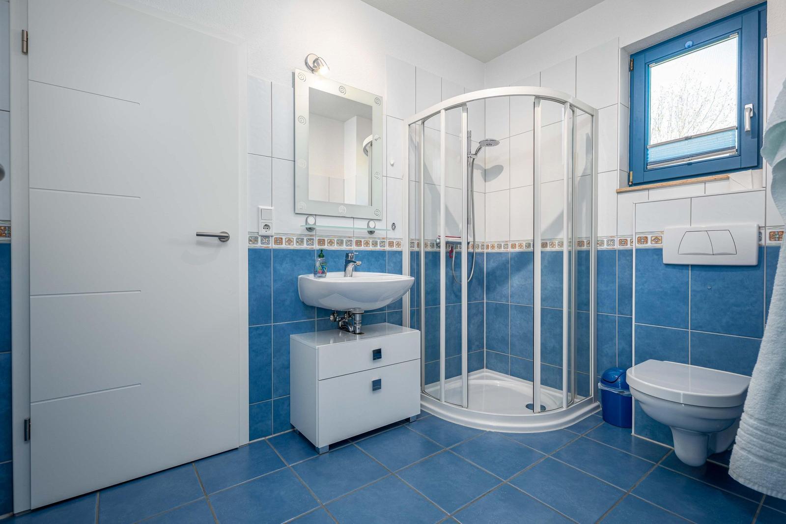 Bad mit Dusche und WC im EG