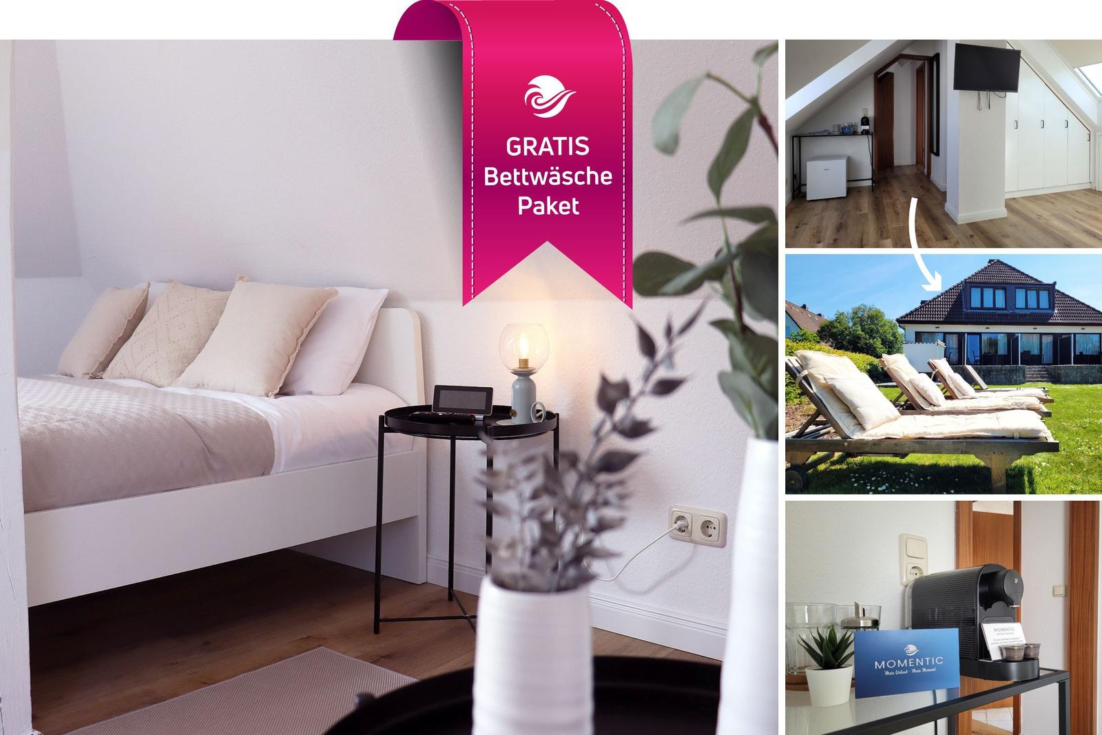 Preiswertes Appartement inkl. gratis Bettwäsche-Paket im Dachgeschoss - Strandnah