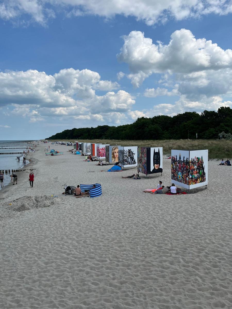 Der Strand während des Umweltfestivals