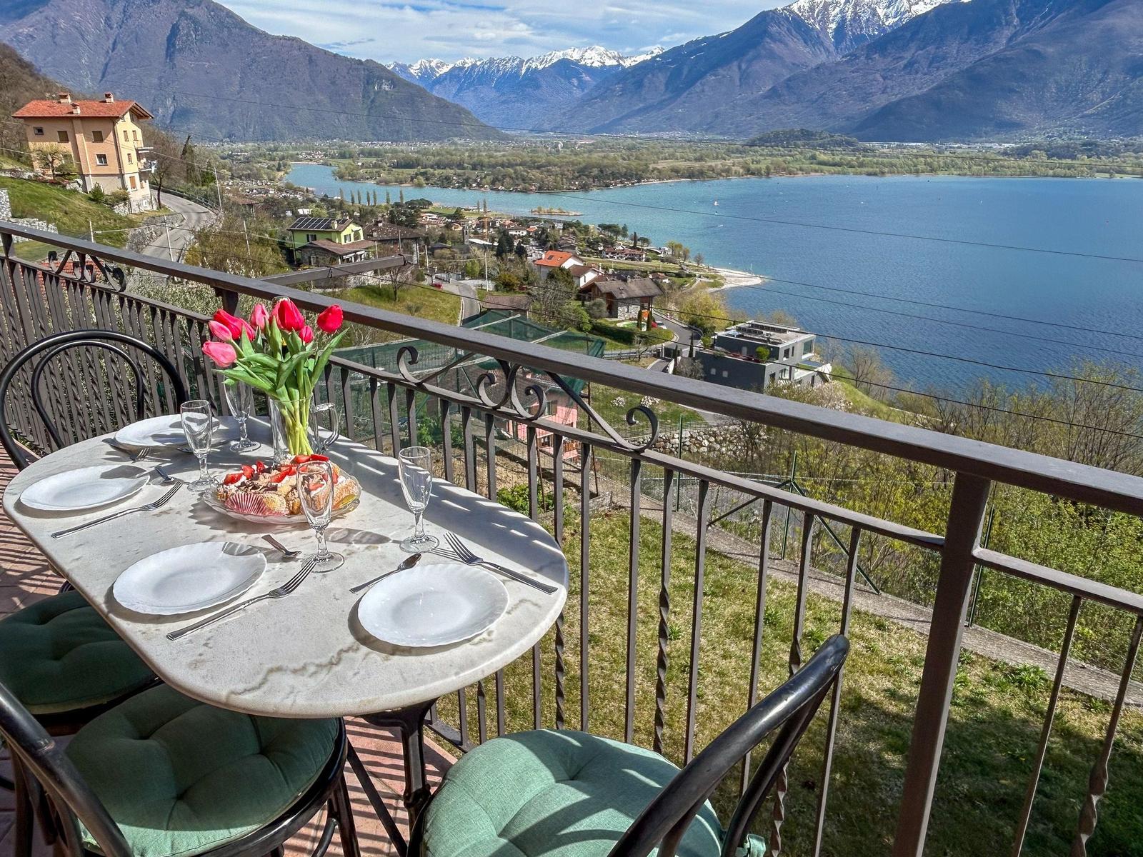 Panoramablick vom Balkon