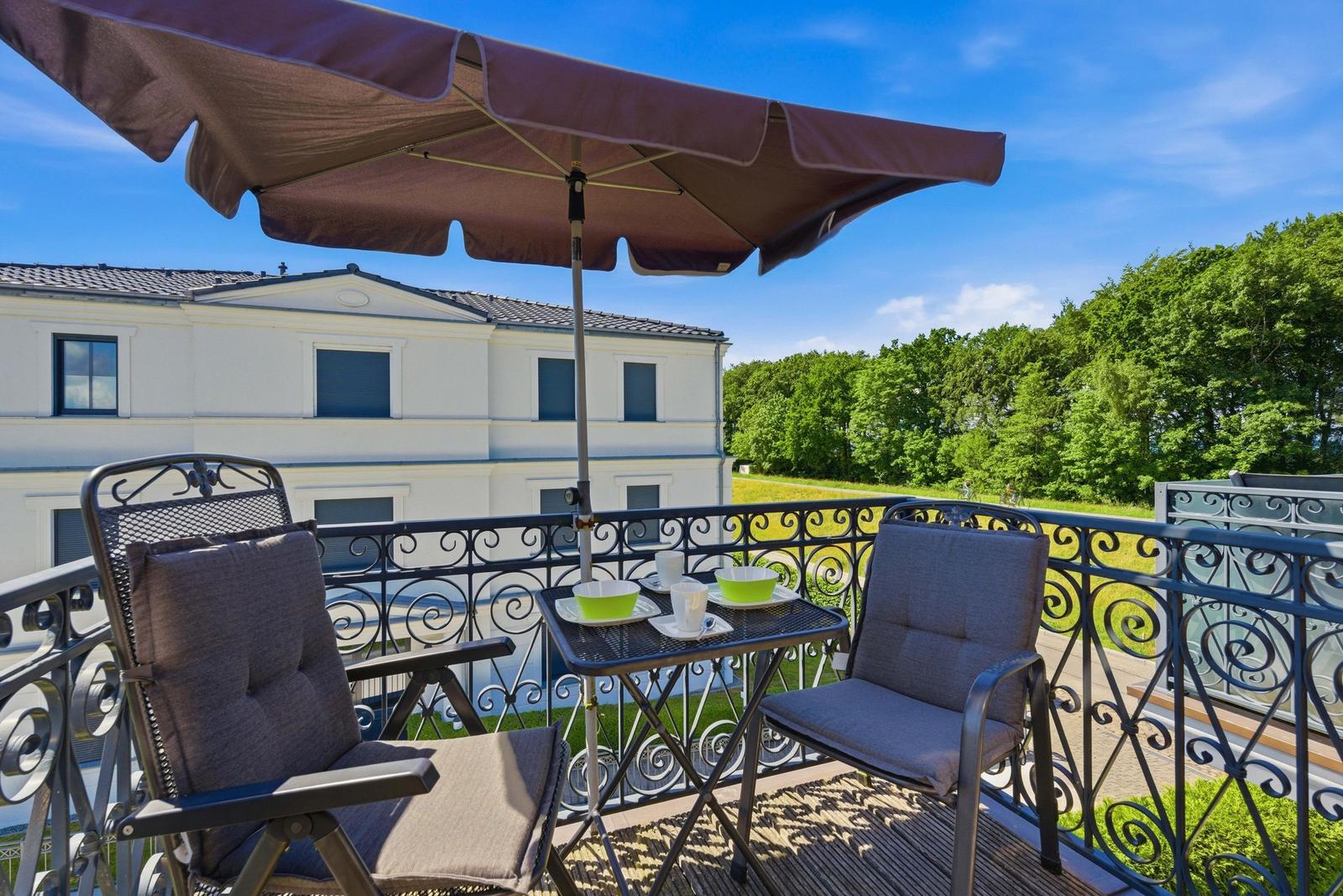 Balkon mit Blick zur Ostsee