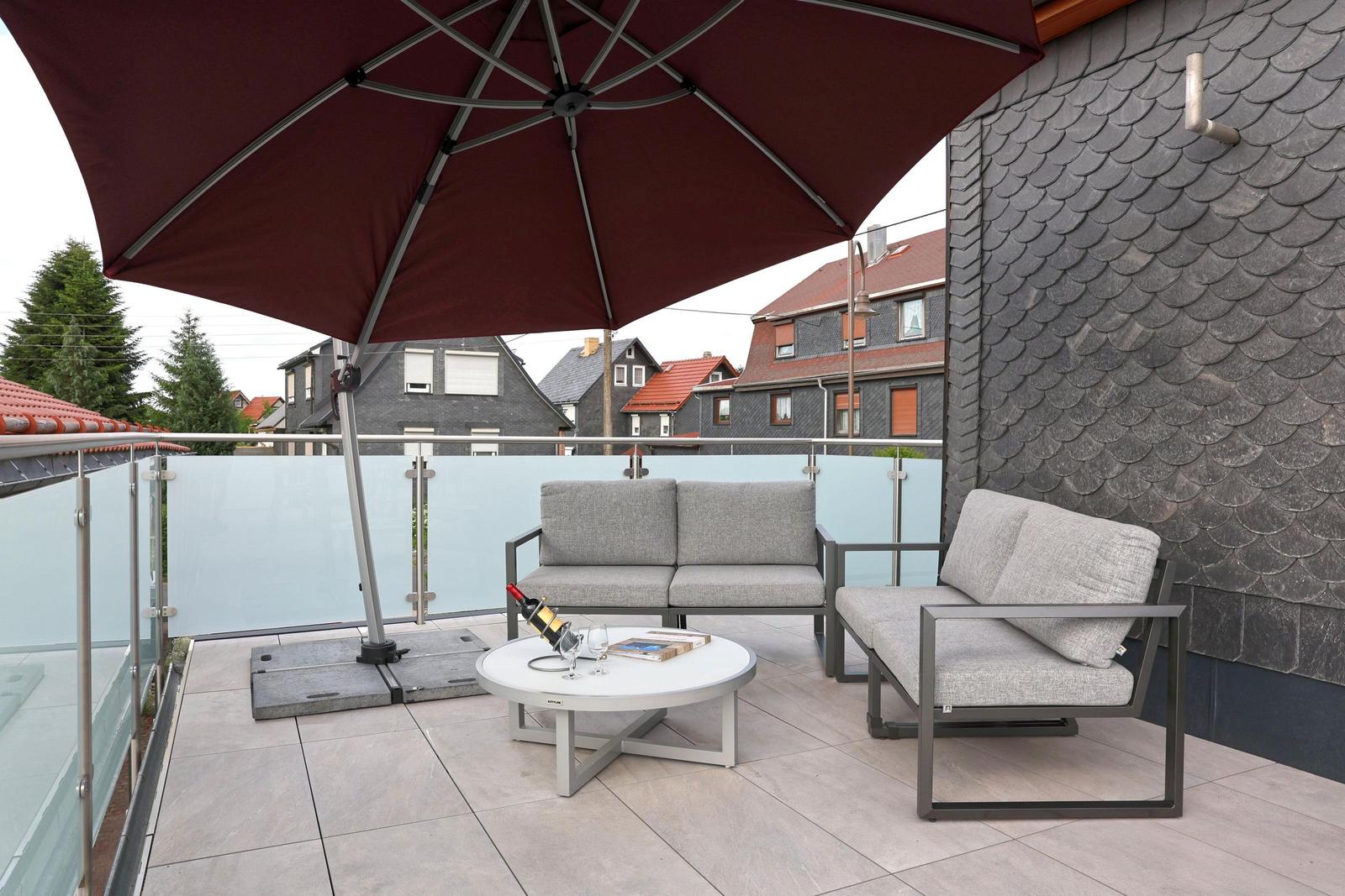 Loungebereich auf der Terrasse