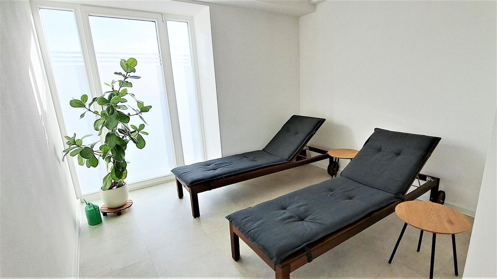 Gemeinschafssauna: Sky-Sauna 5.OG (mit dazu gehöriger Rooftop-Terrasse)